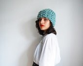 The Classic Toque Hand Knit in Seafoam Wool Blend - MADE TO ORDER