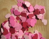 Mini Heart Shapes - Tiny Die Cut Heart Shapes in 4 Shades of Pink - 250 Pieces