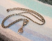 DANA  water name tag fine chain sterling and 18k