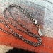 DANA  water name tag fine chain sterling and 18k