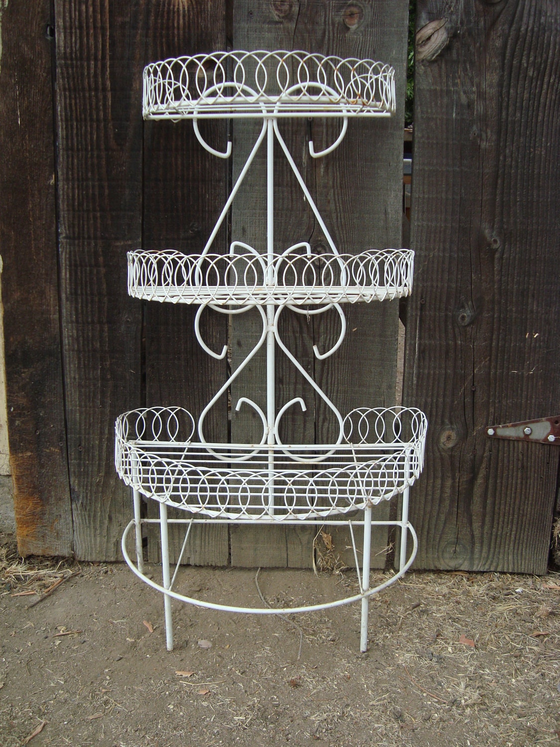 Plant Stand Vintage Wire Garden Plant Stand by TheCookieClutch