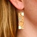 24 karat Gold Leafed Cherry Wood Earrings