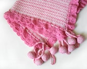 Knitted Baby Blanket - Pink