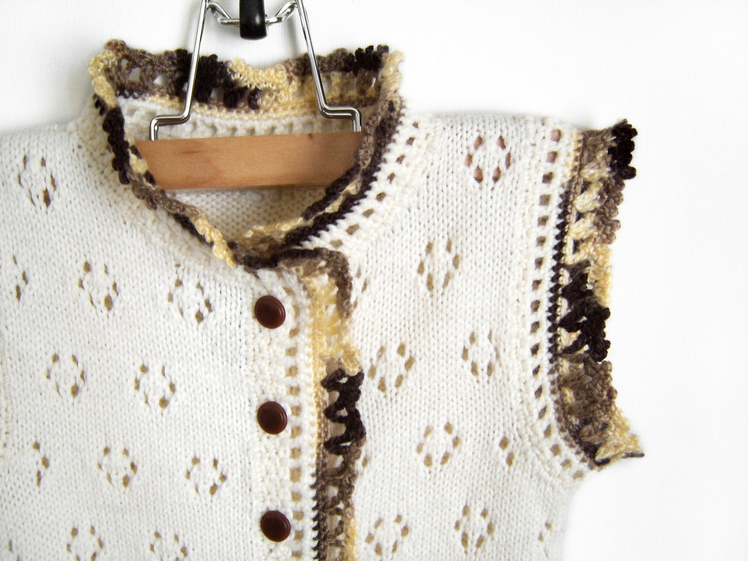 Knitted Baby Sleeveless Romper - White, 9 - 12 months - SasasHandcrafts Knitted Baby Sleeveless Romper - White, 9 - 12 months - SasasHandcrafts