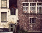 On The Canal In Ghent , Belgium - Landscape Fine Art Photograph Print 8 x 8
