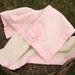 Pink Sherpa- baby girl blanket, cream sherpa, pink suede, pink satin border 32x36, wooly, warm and fuzzy