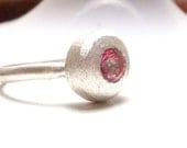 Pink Topaz Silver Ring