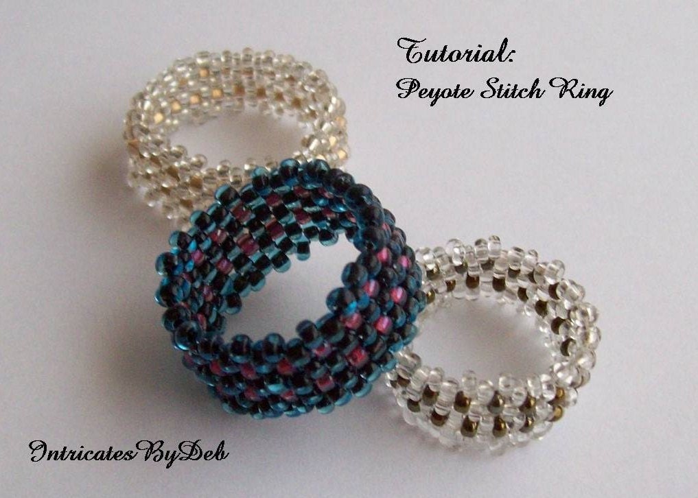 Pdf Tutorial For Beaded Peyote Ring Seed Bead By Intricatesbydeb 