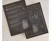Loving Fire Flies Mason Jar Wedding Invitation Sample