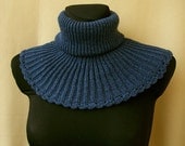 Multicolor (Dark blue and blue) Neckwarmer / Poncho / Cowl Unisex
