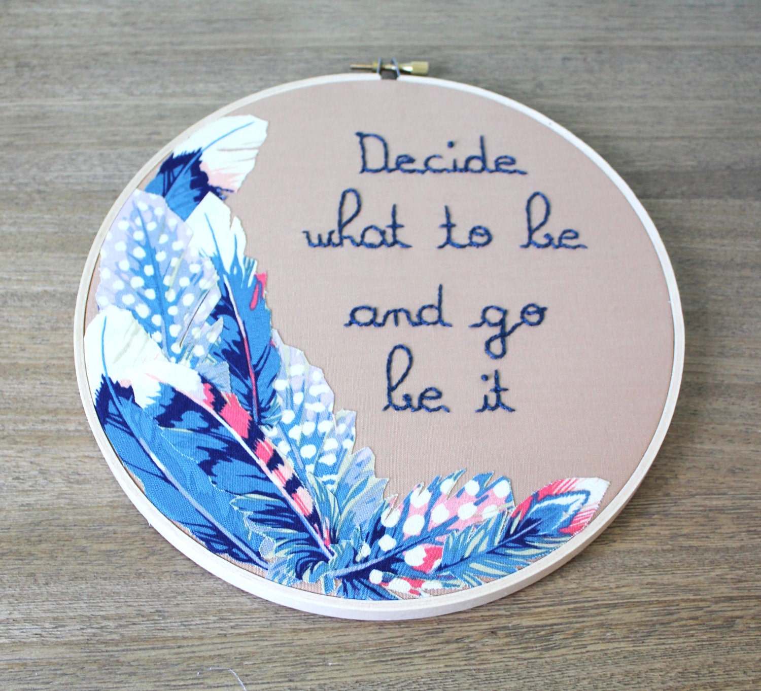 Avett Brothers Decide What To Be And Go Be It Hand Embroidery
