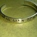 Custom Hand Stamped Coordinates Aluminum Bracelets