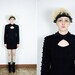 SUMMER CLEARENCE Vtg 90s Black Knit Mini Dress w/Bead Detail S/M