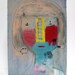Unrealistic girl/.Original Painting on wooden box 2011