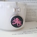 Octopus Necklace. Nautical Jewelry. Bow Necklace. Silhouette Jewelry. Beach Style.