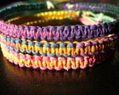 Set of Three Multi Colored Hemp Bracelets FREE SHIPPING