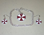 Umbrella Corporation Symbol - Resident Evil Necklace and Earring Set