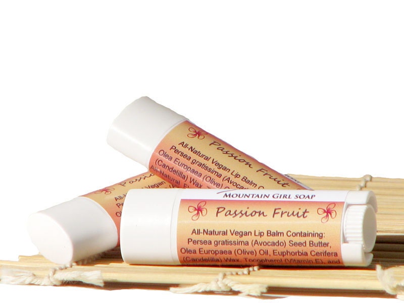 Passion Fruit All-Natural Lip Balm - Handmade Vegan