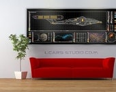 Enterprise NX-01 Star Trek LCARS Display 79x30 Print XXL