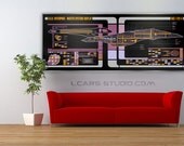 USS Enterprise 1701-E Star Trek LCARS Display 32x12 Print Medium