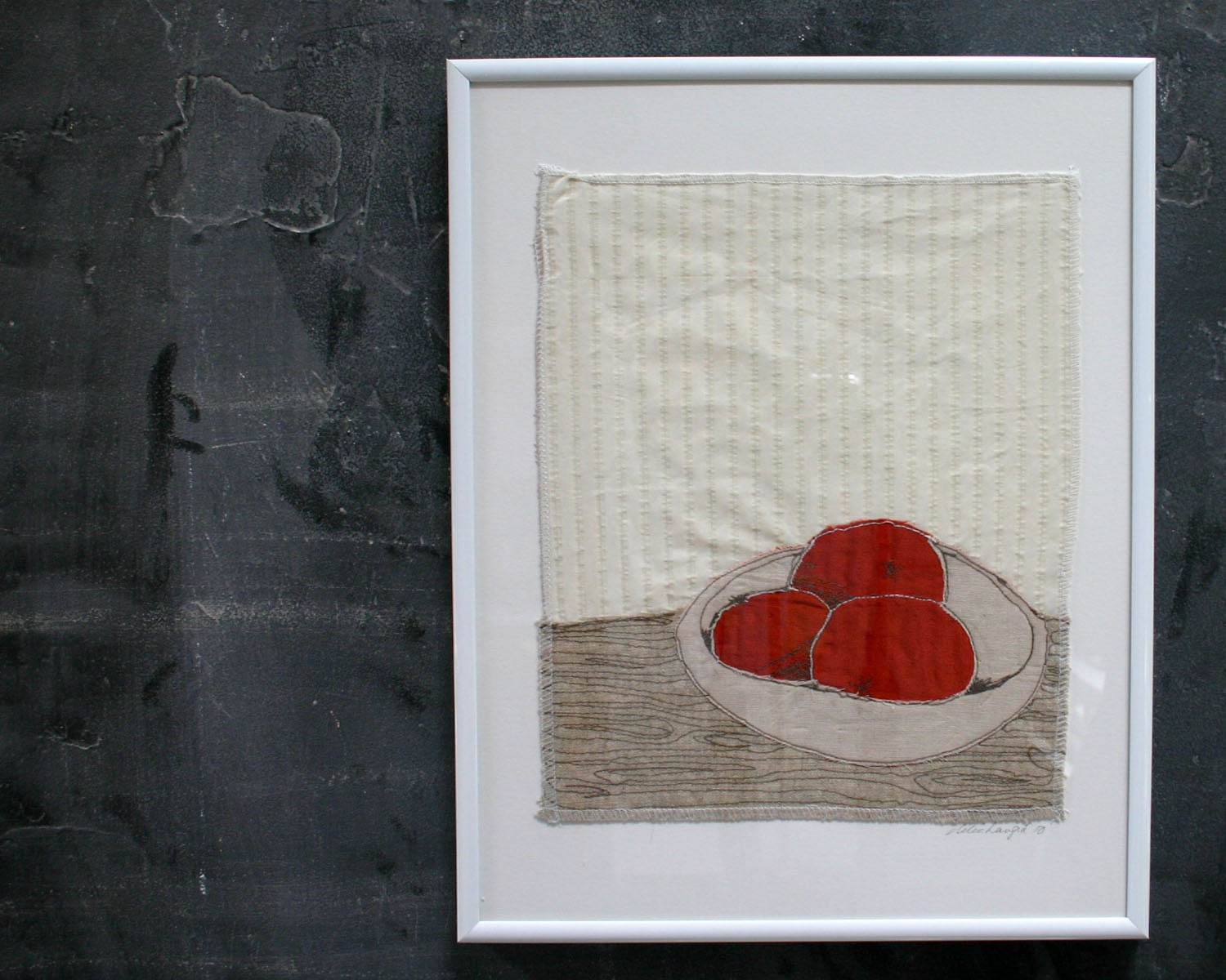 Stitched Still Life- Bowl of Tomatoes