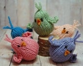 Knitting Pattern Wobbly Bobbly Chicks - Bird Amigurumi - Soft Toy - Waldorf DIY - Knit - Plush