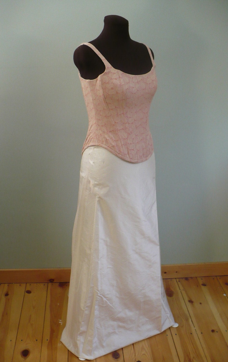 Bridal gown, bridal dress, 2 piece corset and skirt, free shipping