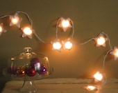Felt Star String Lights/Nightlight - Antique White
