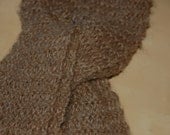 Extra Long Natural Brown Baby Alpaca Scarf