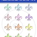 Fleur de Lis Clip Art  - Digital clipart Design Elements for invitations, scrapbooking-  Png and Jpg - INSTANT DOWNLOAD  037