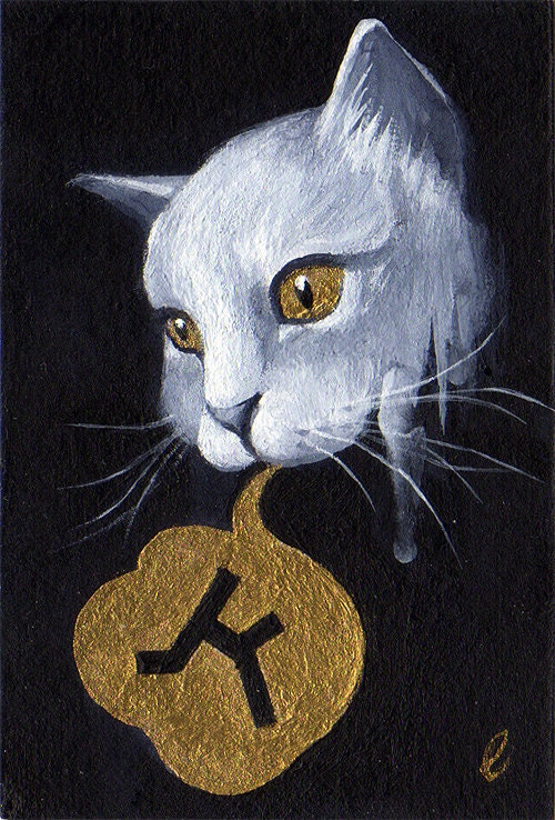 Original painting - "Gift" series, I (Cat)