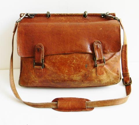 Vintage Leather Mail Bag 13