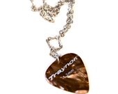 Brown Guitar Pick Necklace