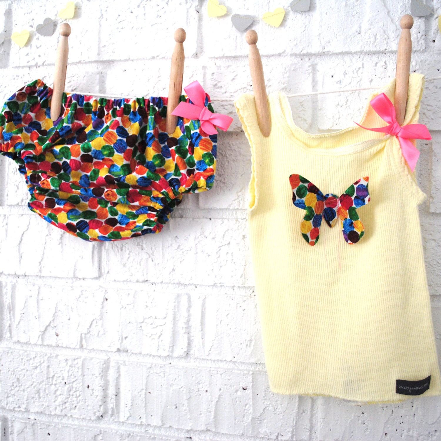 Butterfly Diaper Cover and Tank Set