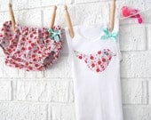 Summer Floral Diaper Cover and Tank Set