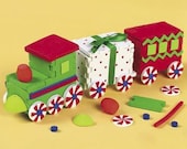 3D Foam Train Christmas or Birthday Craft Kit Lime Green White and Red