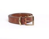 Brown distressed leather belt,49 inches long - thisvintagething Brown distressed leather belt,49 inches long - thisvintagething