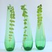 Green tapered vases, set of three