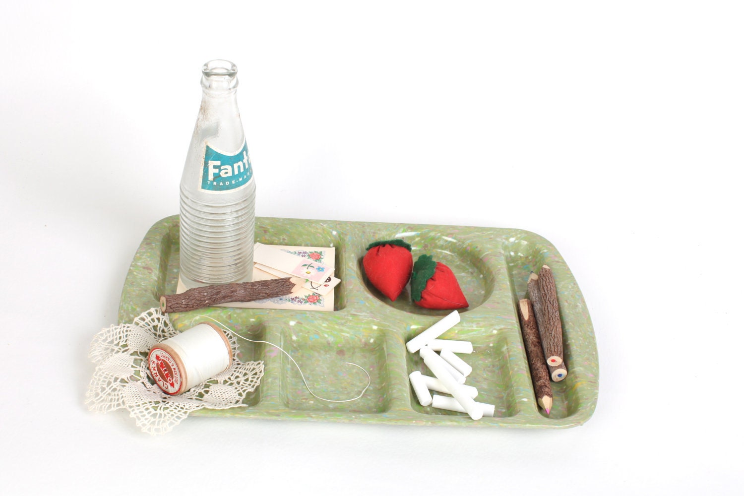 Divided tray, confetti, Prolon Ware