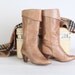 Size 6.5 Women's tan high heel leather boots