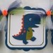 Blue dinosaur baby shower banner, its a boy - READY TO SHIP - clearance
