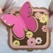 Beautiful baby shower banner, its a girl, butterflies and flowers, in pinks, browns, yellow and green - READY TO SHIP Reserved for anga97