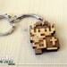 Laser cut and engraved Link 8bit wood keyring