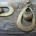 Bronze Dangle Earrings, Boho, Metal Teardrops in Antiqued Bronze