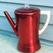 Red Retro Coffee Pot, West Bend Annodized Aluminum