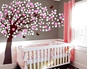 Nursery Wall Decal Wall Sticker Art Deco - Romantic Cherry Blossom Tree