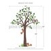 Wall Decals, Stickers, Tree with Owls and squirrels - Nursery Kids Removable Wall Vinyl Decal