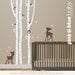 Wall Decals Birch Trees with fawns :  Nursery Wall Decal