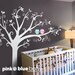 Wall Decal, Lovely tree with owls - Nursery Kids Removable Wall Vinyl Decal