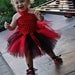 Tutu Baby Toddler Red & Black Polka Dot Tutu Outfit Costume Set 4 pc, Tutu, Stylish Top, Baby Shoes and Headband
